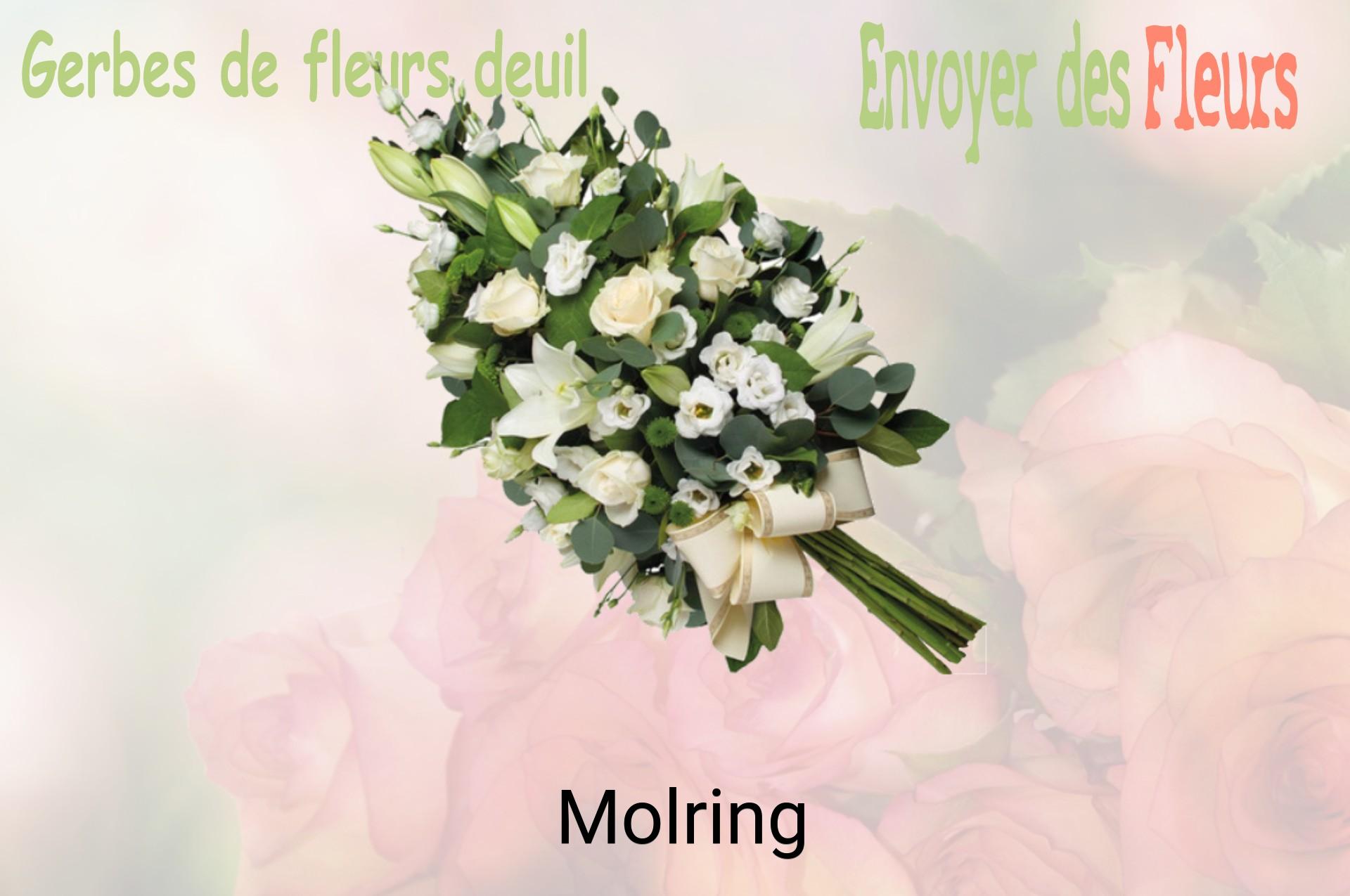 Gerbe de fleurs de deuil livrée à Molring